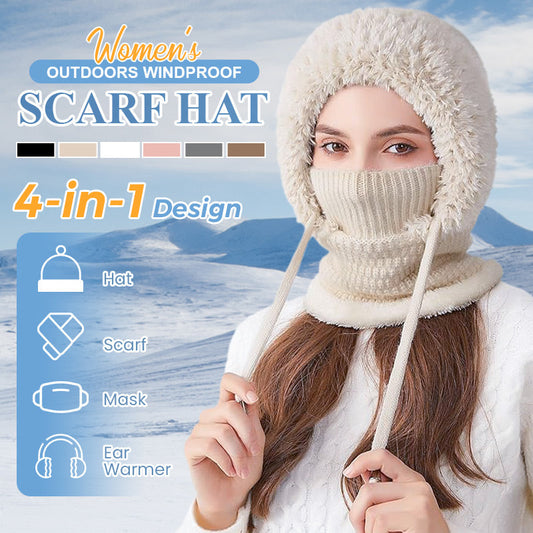 ❄️Winter Special 🔥Women's Outdoors Windproof Scarf Hat