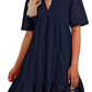 ⏰2025 Hot Sale -Women's Elegant Hollow Out Lace Ruffle Casual Mini Dress