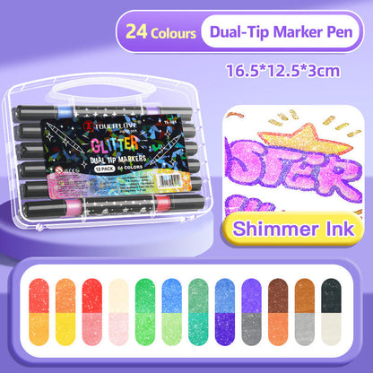 ⏳Christmas Special Price ￡9.99✨🎁Dual-Tip Glitter Marker Pen