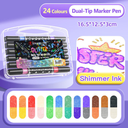 ⏳Christmas Special Price ￡9.99✨🎁Dual-Tip Glitter Marker Pen