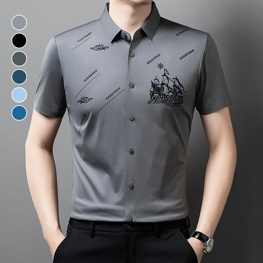 👕🔥Men's Business Short Sleeves Button Down Shirt & 50% OFF🔥🔥