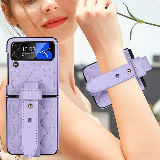 Shockproof Phone Case with Wrist Strap for Galaxy Z Flip 5/6