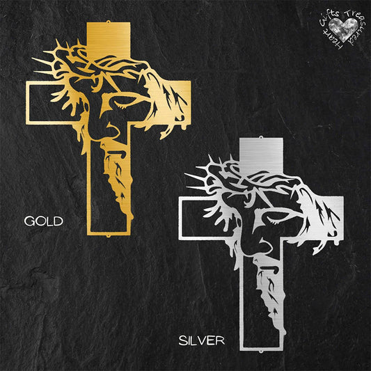 🏡ON SALE 50% OFF🔥✝️Metal Jesus and Cross Wall Art: Christian Home Decor🎄