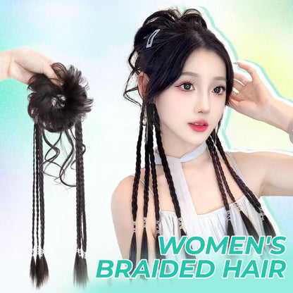 Women's Braided Hair Extension with Bun