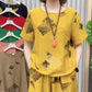🌈lots of people are repurchasing-❤️Women’s Printed Short-Sleeved Top & Cropped Pants Set  ✨👚👖