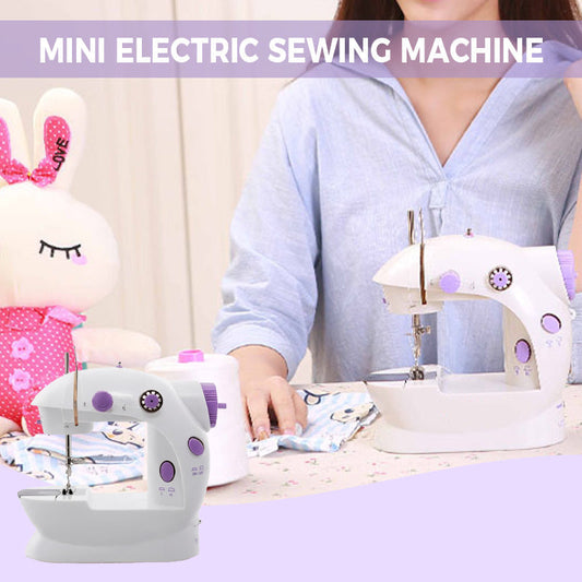 Electric sewing machine in mini format