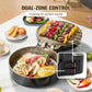 Large Capacity Dual-Heating Round Electric Griddle