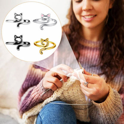 Anillo de crochet ajustable para tejer