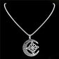 🌙⭐ Celtic Moon Pendant Necklace - Stainless Steel & Adjustable Chain, Perfect Unisex Gift ✨