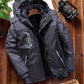 Storm-Resistant Men's Jacket with Detachable Hood