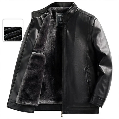 Men's Casual PU Leather Jacket