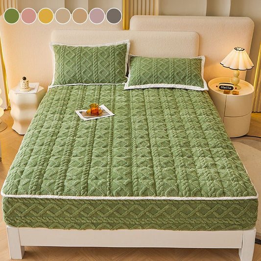🎅CHRISTMAS SALE 55% OFF🎄Thickened Warm Fitted Bed Sheet - Great Gift🎁