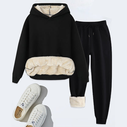 Plush-Lined Winter Hoodie for Women