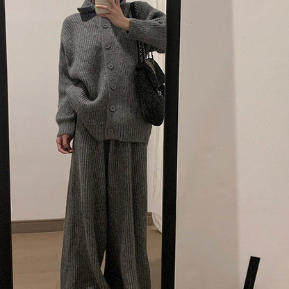 Women's Relaxed Fit High-Neck Sweater Lounge Set