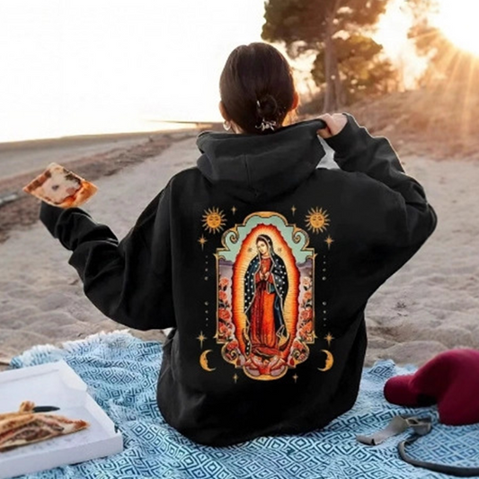 Unisex Oversized Guadalupe Graphic Hoodie