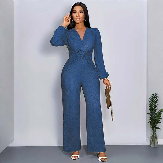 Women’s Fashion Solid Color Wide Leg Jumpsuit
