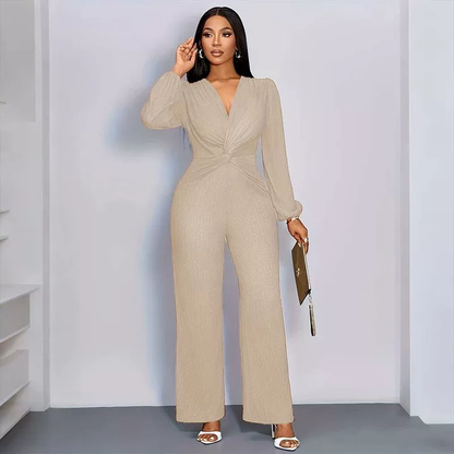 Women’s Fashion Solid Color Wide Leg Jumpsuit