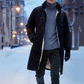 Men's Mid-Length Winter Padded Coat with Plush Lining