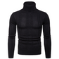 Men's Slim Fit Cable Knit Turtleneck Sweater