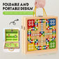 5-in-1 Foldable Wooden Board Game Set 