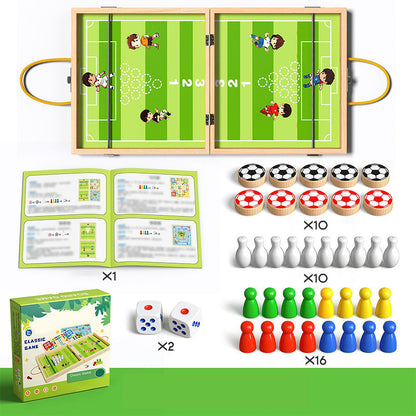 5-in-1 Foldable Wooden Board Game Set 