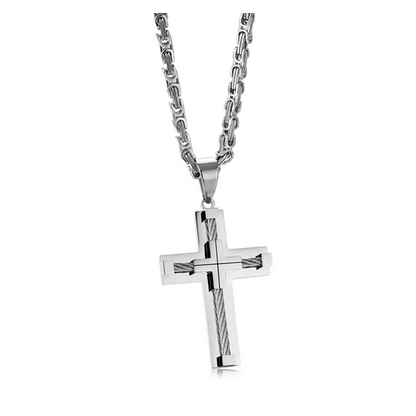 Men's Stainless Steel Cross Necklace