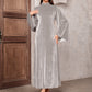 Elegant Velvet Bell Sleeve Maxi Dress