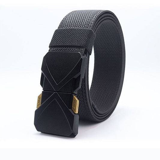 Men's Tactical Woven Belt with Quick-Release Buckle